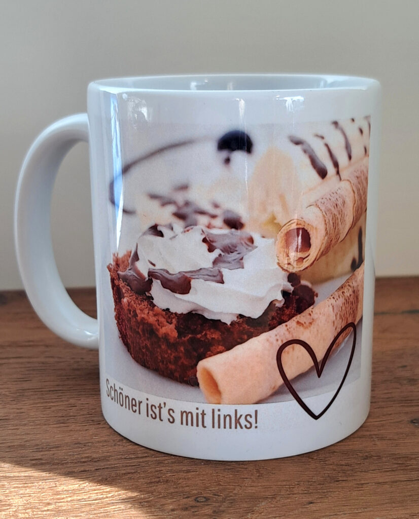 Tasse für Linkshänder